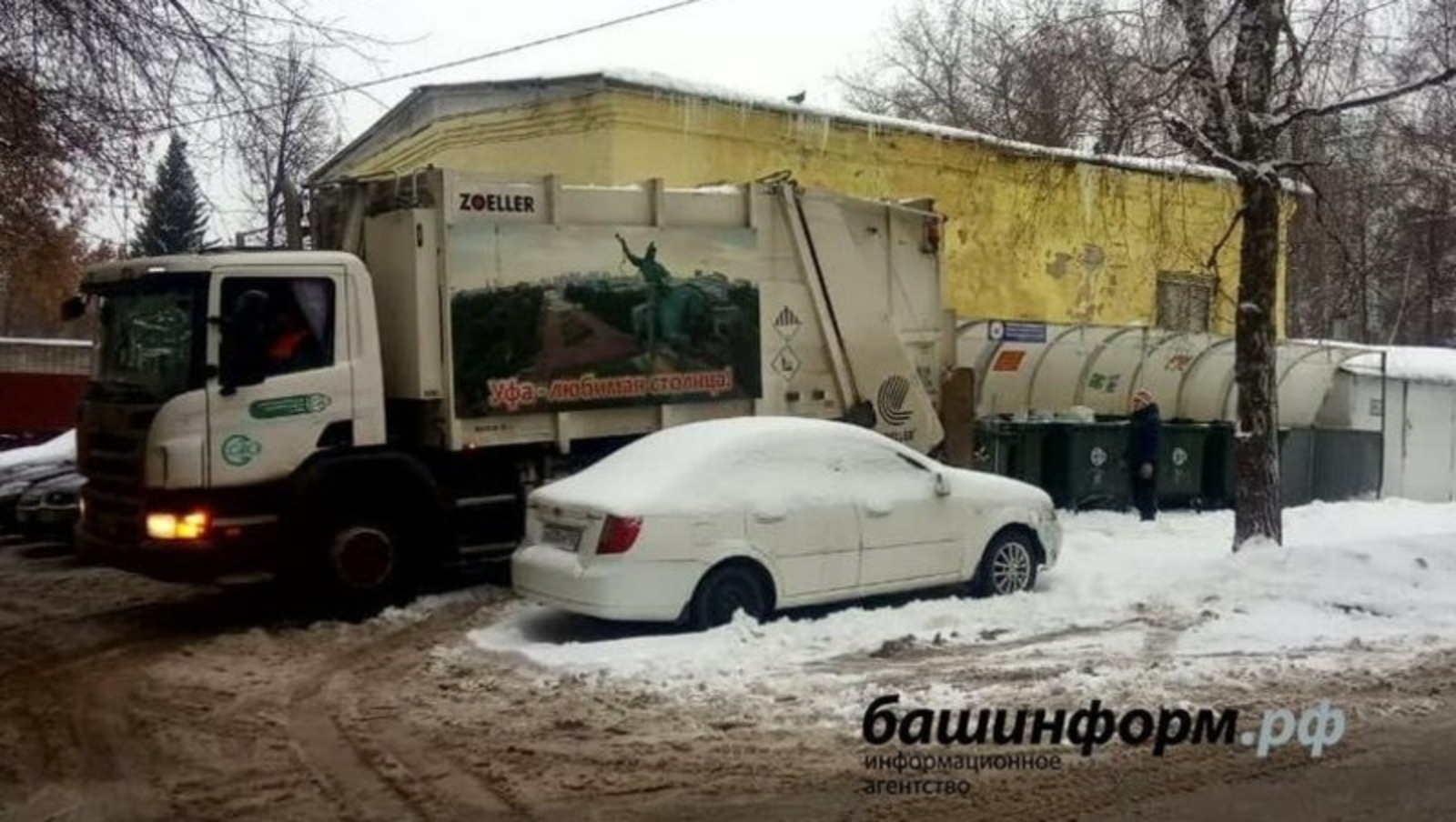 В  Башкирии водителей будут  штрафовать за парковку на контейнерных площадках